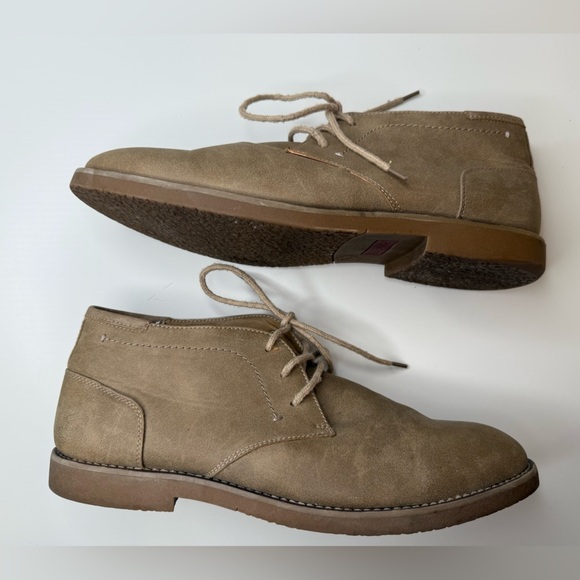 Dexter Comfort Memory Foam Tan Beige Chukka Boots Lace Up Shoes Size 12M Classic - Picture 13 of 14